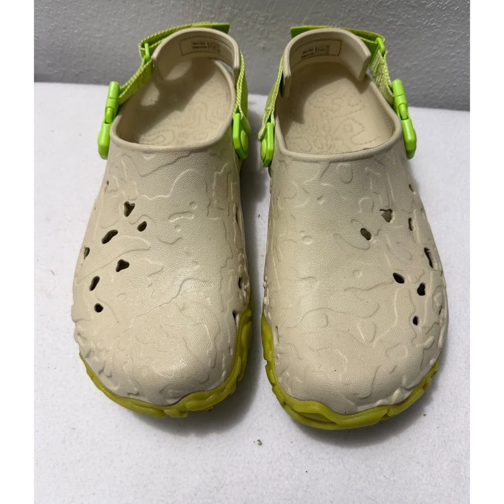 Crocs Echo Clog Desert Grass Limeade Mens 10 Womens 12 Sporty Sandal